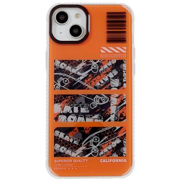 Mutural Camouflage Series iPhone 14 Plus Hybrid-deksel - Oransje