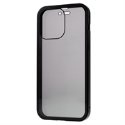 iPhone 16 Pro Max Magnetisk Deksel med Herdet Glass - Privacy - Svart