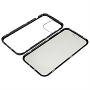 iPhone 16 Pro Max Magnetisk Deksel med Herdet Glass - Privacy - Svart