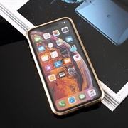 iPhone XS/X Magnetisk Deksel med Herdet Glass - Gull