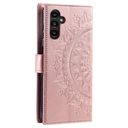 Samsung Galaxy A34 5G Mandala Series Lommebok-deksel - Roségull