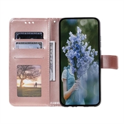 Samsung Galaxy A34 5G Mandala Series Lommebok-deksel - Roségull