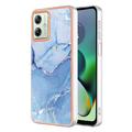 Motorola Moto G54 Marble Pattern Electroplated IMD TPU-deksel