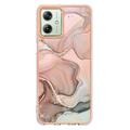 Motorola Moto G54 Marble Pattern Electroplated IMD TPU-deksel - Rosa