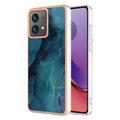 Motorola Moto G84 Marble Pattern Electroplated IMD TPU-deksel