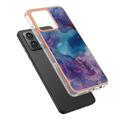 Motorola Moto G84 Marble Pattern Electroplated IMD TPU-deksel