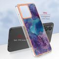 Motorola Moto G84 Marble Pattern Electroplated IMD TPU-deksel