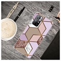 Xiaomi Redmi Note 11 Pro/Note 11 Pro 5G Marble Pattern IMD TPU-deksel - Brun / Rosa