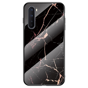 OnePlus Nord Marble Series Herdet Glass Deksel - Svart / Gull