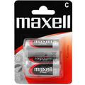 Maxell R14/C sink-karbonbatterier - 2 stk.