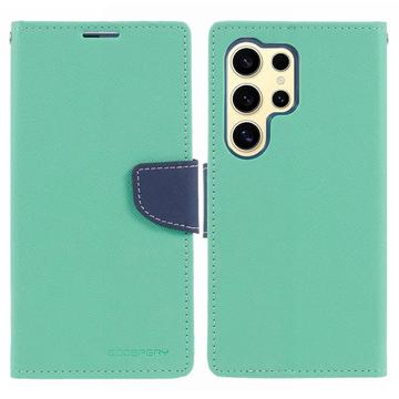 Mercury Goospery Fancy Diary Samsung Galaxy S24 Ultra Lommebok-deksel - Cyan