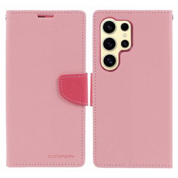 Mercury Goospery Fancy Diary Samsung Galaxy S24 Ultra Lommebok-deksel - Rosa