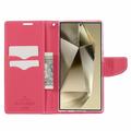 Mercury Goospery Fancy Diary Samsung Galaxy S24 Ultra Lommebok-deksel - Rosa