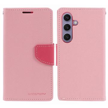 Mercury Goospery Fancy Diary Samsung Galaxy S24 Lommebok-deksel - Rosa