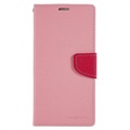 Mercury Goospery Fancy Diary iPhone 14 Pro Max Lommebok-deksel - Rosa