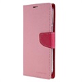 Mercury Goospery Fancy Diary iPhone 14 Pro Max Lommebok-deksel - Rosa