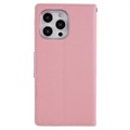 Mercury Goospery Fancy Diary iPhone 14 Pro Max Lommebok-deksel - Rosa