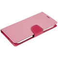 Mercury Goospery Fancy Diary iPhone 14 Pro Max Lommebok-deksel - Rosa