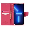 Mercury Goospery Fancy Diary iPhone 14 Pro Max Lommebok-deksel - Rosa