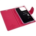 Mercury Goospery Fancy Diary iPhone 14 Pro Max Lommebok-deksel - Rosa