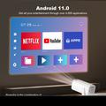 Mini Home 4K-projektor P30 med Android 11 - Dobbel WiFi, Bluetooth