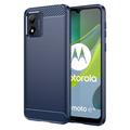 Motorola Moto E13 Børstet TPU Deksel - Karbonfiber