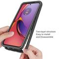 Motorola Moto G84 360 Beskyttelse Deksel - Rød / Klar