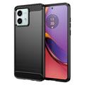 Motorola Moto G84 Børstet TPU Deksel - Karbonfiber