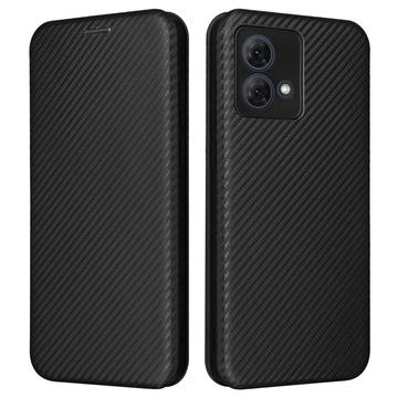 Motorola Moto G84 Flip-deksel - Karbonfiber - Svart