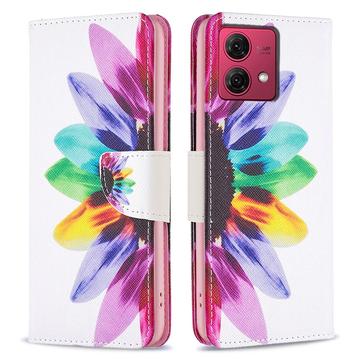 Motorola Moto G84 Wonder Series Lommebok-deksel - Blomst