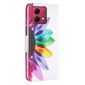 Motorola Moto G84 Wonder Series Lommebok-deksel - Blomst