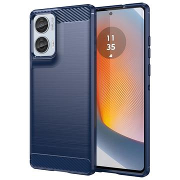 Motorola Moto G85/S50 Neo Børstet TPU Deksel - Karbonfiber