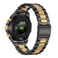 NX1 Pro Luxury Metal Business Smart Watch Helseovervåking Bluetooth-oppringing Vanntett sportsklokke - gull