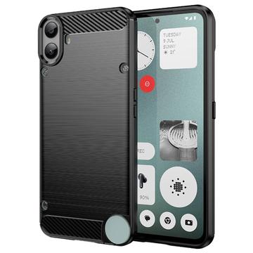 Nothing CMF Phone 1 Børstet TPU Deksel - Karbonfiber - Svart