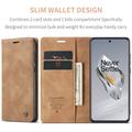 OnePlus 12 Caseme 013 Series Lommebok-deksel - Brun