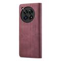 OnePlus 12 Caseme 013 Series Lommebok-deksel - Vinrød