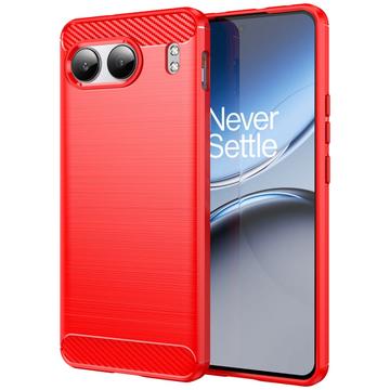 OnePlus Nord 4 Børstet TPU Deksel - Karbonfiber