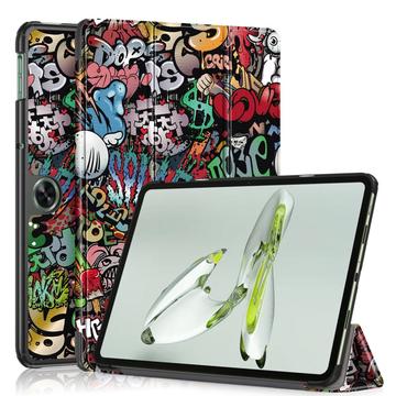 OnePlus Pad Go/Oppo Pad Air2 Tri-Fold Series Smart Folio-etui - Graffiti