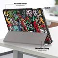 OnePlus Pad Go/Oppo Pad Air2 Tri-Fold Series Smart Folio-etui - Graffiti