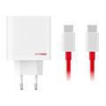 OnePlus SuperVOOC 80W GaN-strømadapter med to porter 5461100597 - Hvit