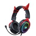 Onikuma X10 Devil Over-Ear Gaming-hodetelefoner - svart / rød