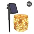 Solar Vanntett IP67 LED Stry Fairy Lampe - 12m - Gul