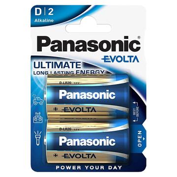 Panasonic Evolta LR20/D Alkaliske batterier - 2 stk.