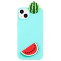 3D Cartoon iPhone 14 Plus TPU-deksel - Vannmelon