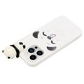 3D Figur Serie iPhone 14 Pro TPU-deksel - Panda