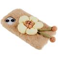 3D Plush Doll iPhone 14 TPU-deksel - Beige / Blomst