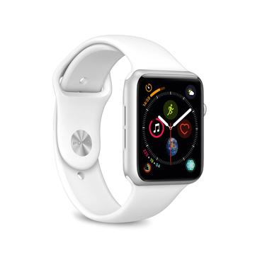 Apple Watch Series Ultra 2/Ultra/10/9/8/SE (2022)/7/SE/6/5/4/3/2/1 Puro Icon Silikonreim - 49mm/46mm/45mm/44mm/42mm - Hvit