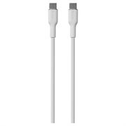 Puro Icon myk USB-C/USB-C-kabel - 1,5 m - hvit