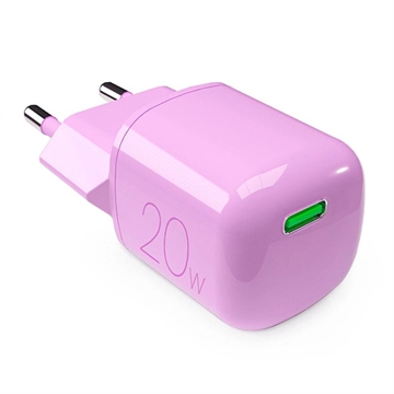 Puro MiniPro GaN USB-C vegglader - 20W - Rosa