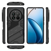 Realme 12 Pro/12 Pro+ Armor Serien Hybrid-deksel med Stativ - Svart